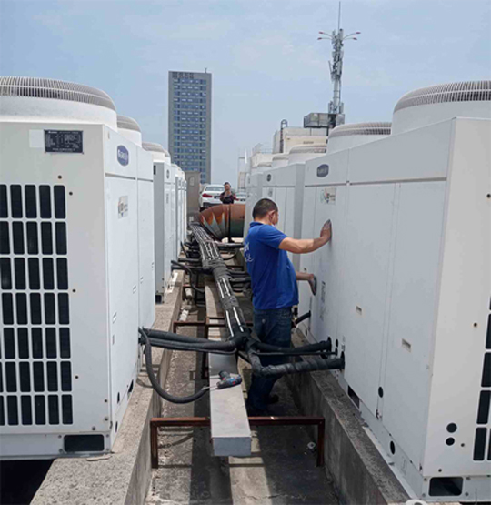 明水中央空调制热和不制冷系统维修方法